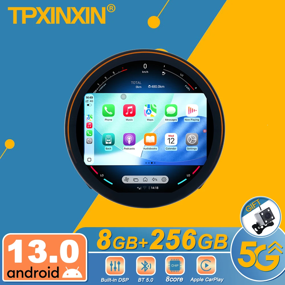 

Автомобильные аксессуары, радио для MINI COUNTRYMAN R60 2011-2016, Android Auto, GPS-навигация, мультимедийный стереоприемник, головное устройство