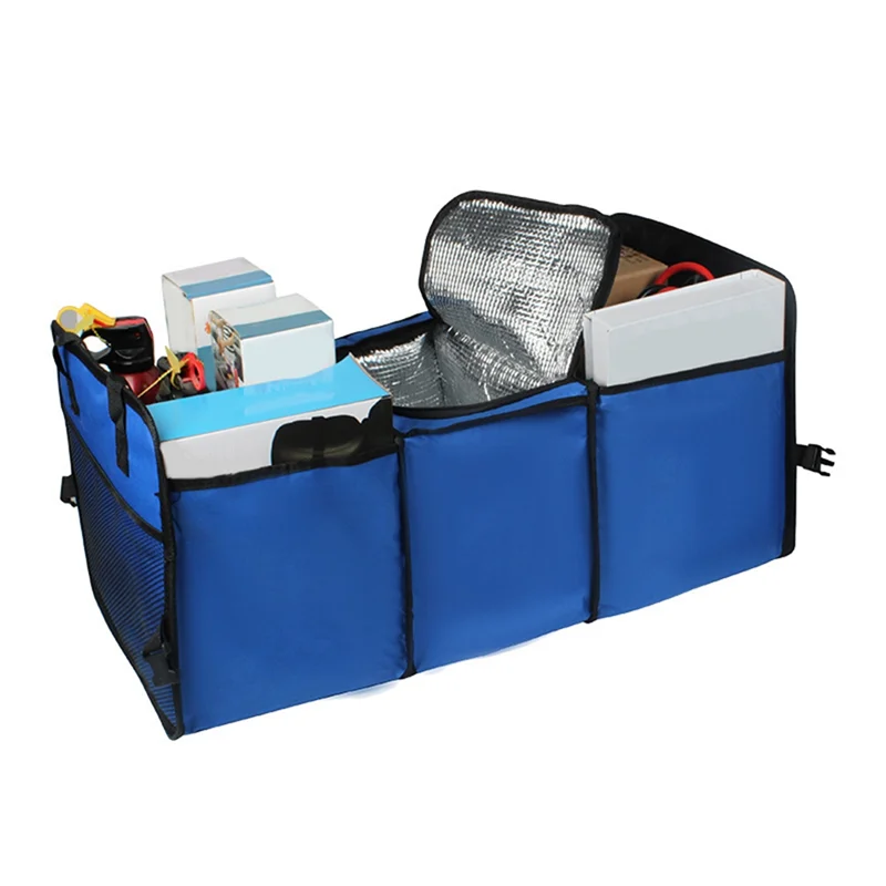 ABOK-Car Trunk Storage Multifunction Collapsible Folding Mesh Insulation Storage Box Storage Stowing Tidying Box