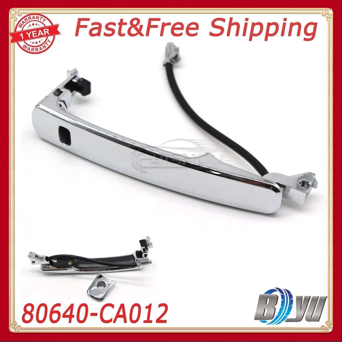 

80640CA012 Новая передняя хромированная дверная ручка со стороны водителя с отверстием для ключа 80640-CA012 для Nissan Rogue 2009-2015