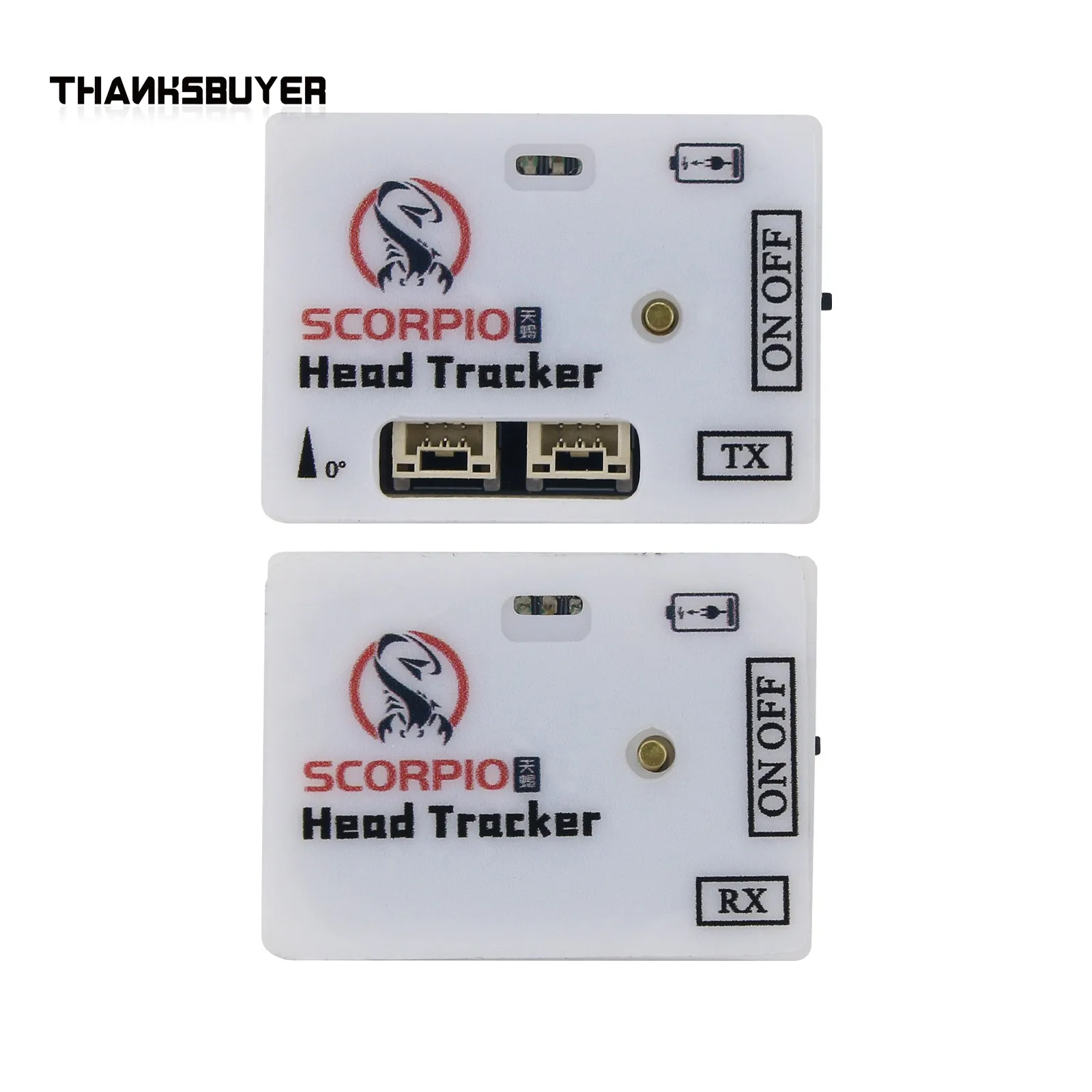 2.4G Wireless FPV Head Tracker TX+RX Modules with 2-axis FPV Drone Gimbal Bracket + 2PCS Metal Gear Servos