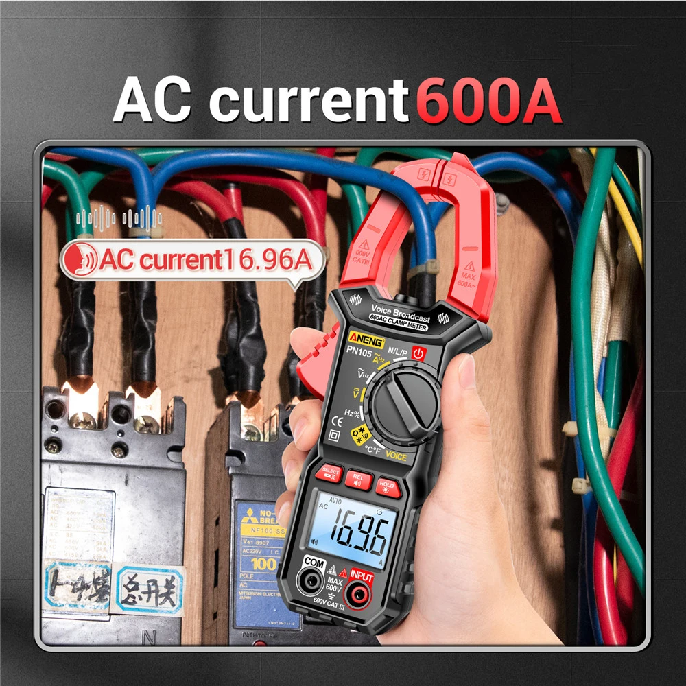 ANENG PN105 PN103 PN104 Digital Clamp Meter AC/DC Current Professional Multimeter 6000 Counts True RMS Tester Meters Voltmeter