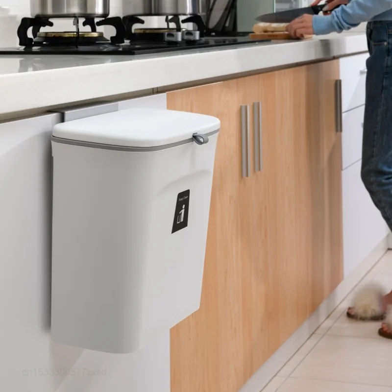 Xiaomi Intelligence Wall Mounted Kitchen Trash Can Automatic Sealing Not Dirty Hands Can Be Hung Without Occupying Space Trash