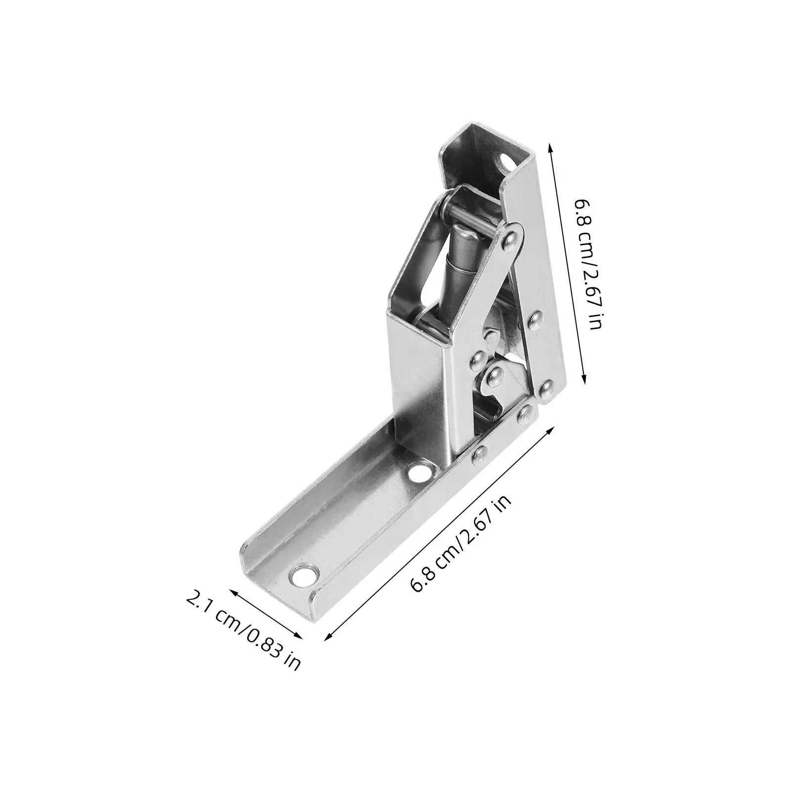2Pcs Stainless Steel 90 Degree Folding Support Hinges Silent Easy Install Flip Board Hardware Cabinet Door Drop Leaf