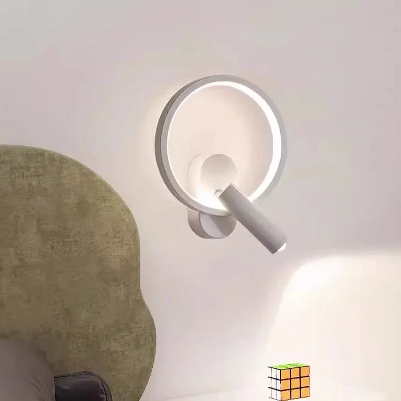 Led Wall Lamp Reading Light For Bedroom Hotel Headboard Night book Lamp Rotation Bedside With Indoor LED Booklight 90-260V