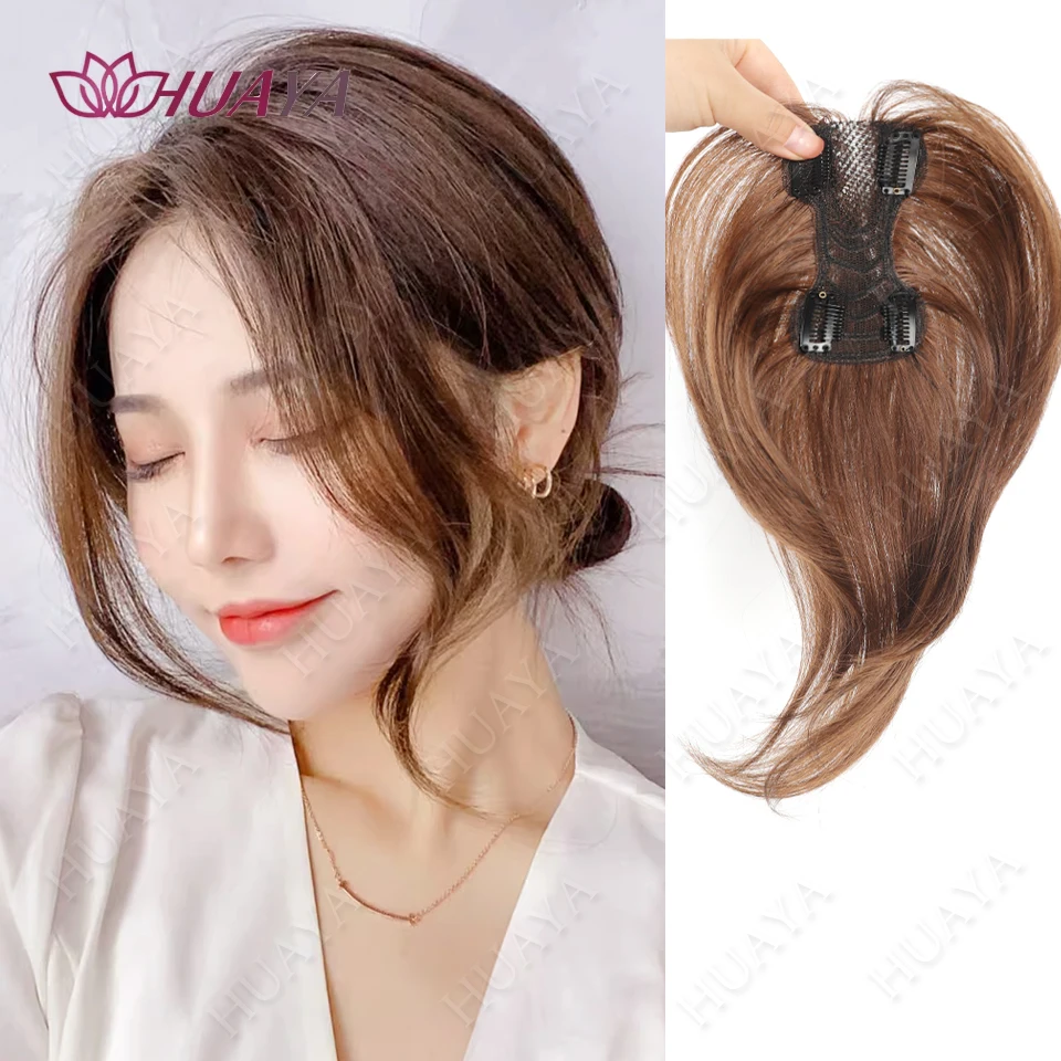 Synthetic 3D Bangs Invisible Natural Forehead Fringes Hair French Bangs Wig for Women Hair Pieces Eight Shaped Bangs