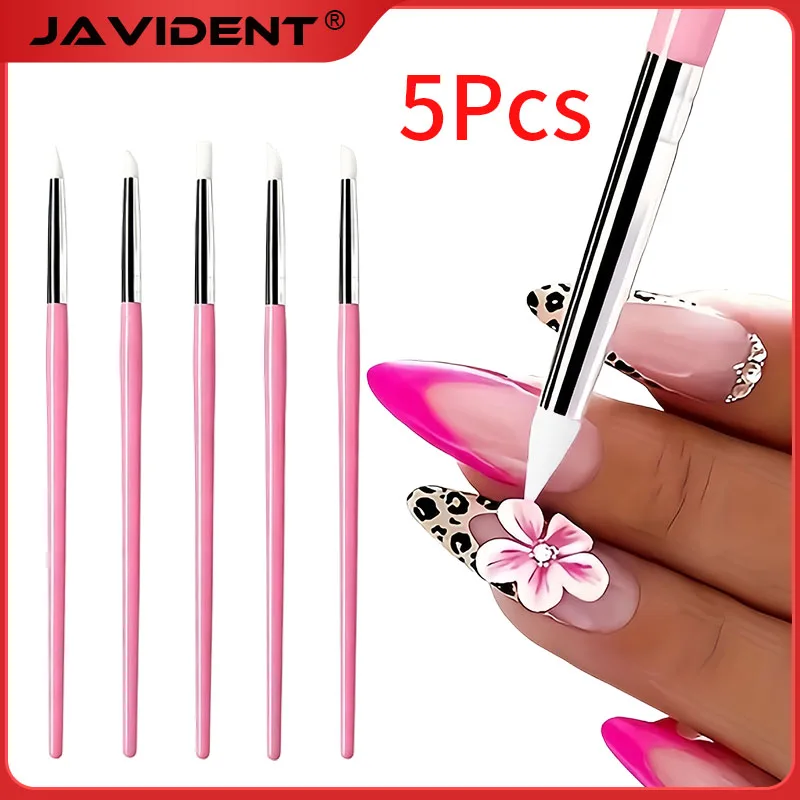 

5Pcs Dental Materials Light-Curing Correction Silicone Pen Resin Dripping Tools Hand-Carved Porcelain Application Pen