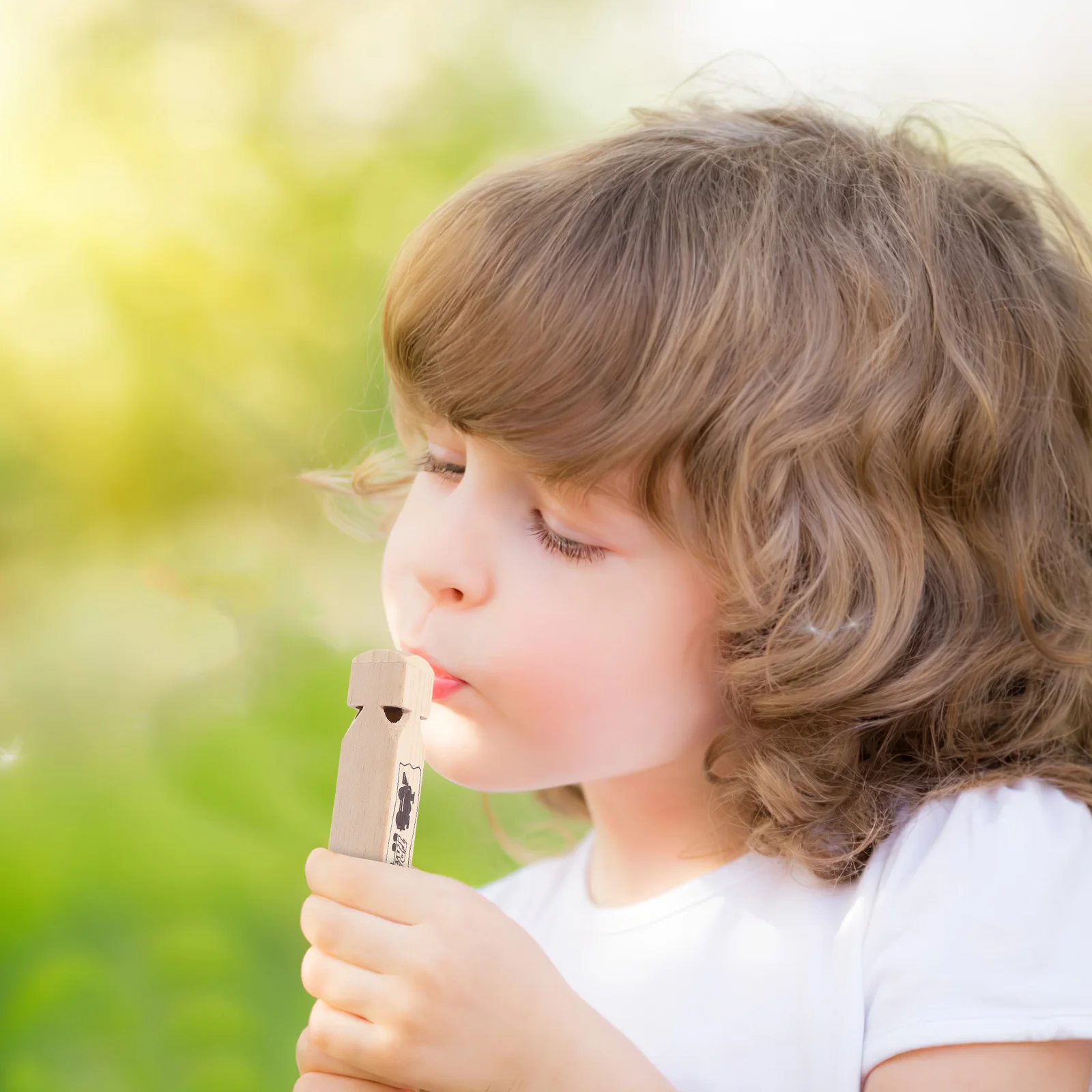 

1Pcs Wood Whistle Cartoon Train Pattern Safe Environment Friendly Kids Referee Whistle for Sports Party Festival Creative Wind