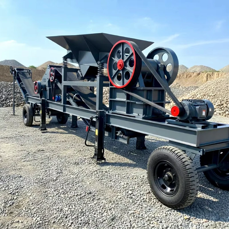 Customized Mobile Crushing Station Aggregate Ballast Portable Mobile Jaw Crusher Stone Crushing Machine Crusher