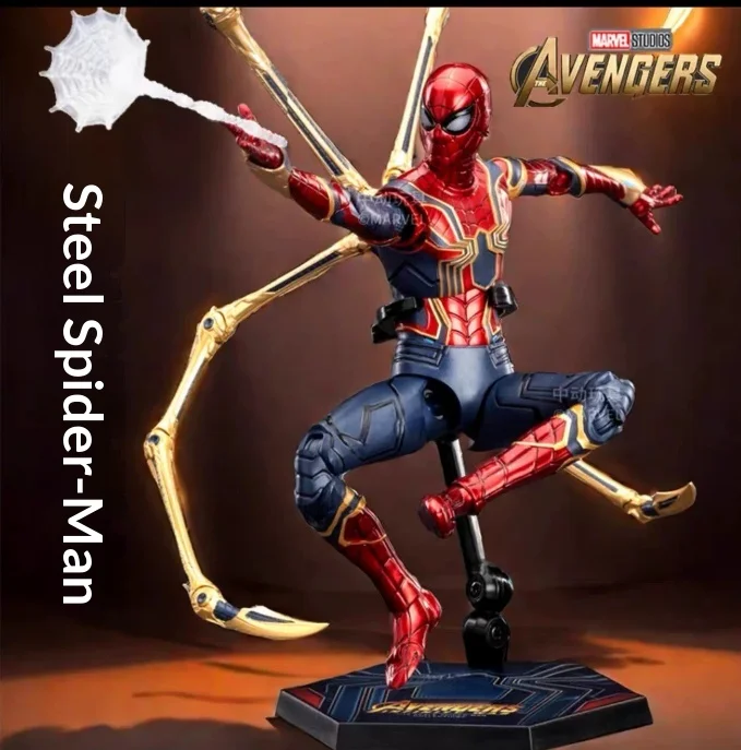 ZDTDS Iron Spider Man Action Figure 18Cm 30 Joints Movable Collectible Model Statue Desktop Decoration For Adult Fans - view 5