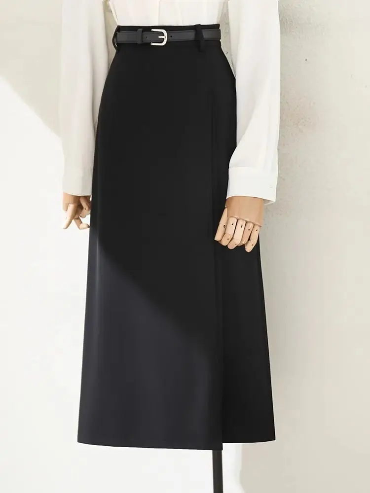 High-waisted Slim Suit Skirt Women Spring Summer New Versatile Commuting Crotch-covering Mid-length Knee-length A-line Skirt