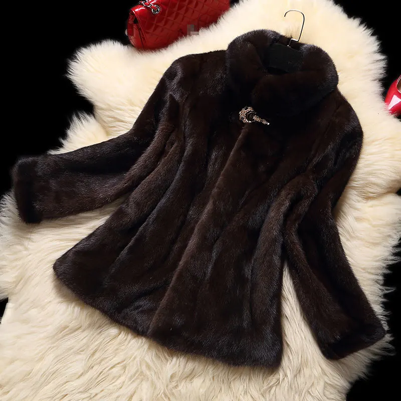 

tidy coat Mink fur fur coat short armpit middle and old aged XL 2023 women's clothing outerwear jacket coats fur