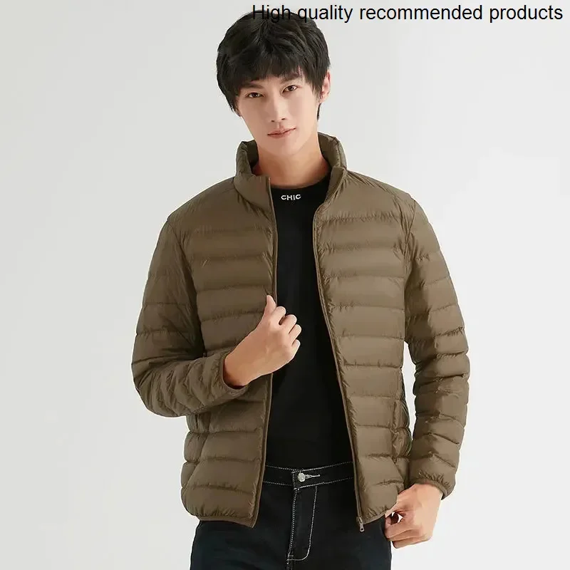 quality New high arrivals Mens lightweight down jacket with stand collar Casual down jacket tops