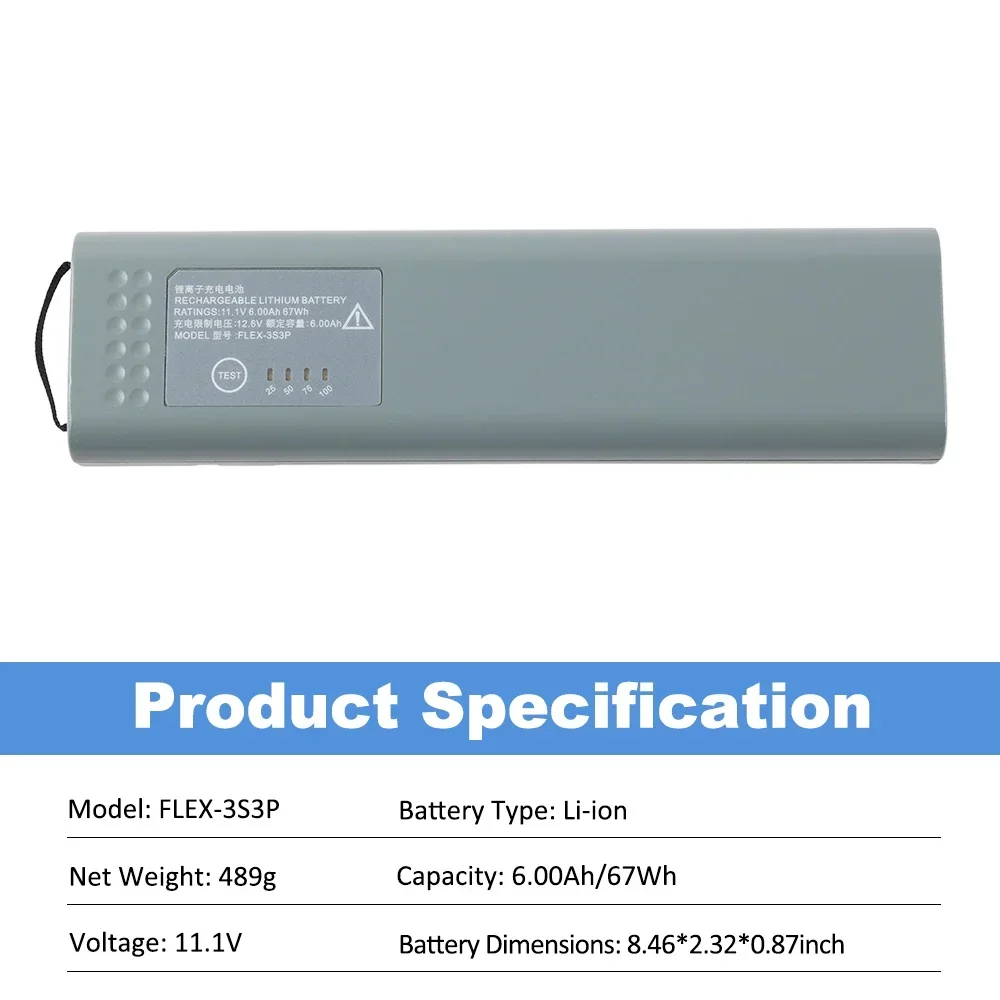 ETESBAY FLEX-3S3P  FLEX-3S3P-6 Replacement Battery For GE Patient Monitors B650 B105 B125 Batteries 122118-35511 U80206A