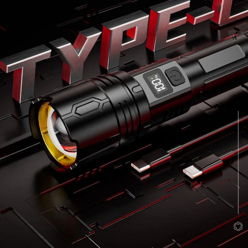 

ABGH-LED Flashlight With Emergency Zoom Functionality, Long Battery Life, And High Range For Outdoor Sports