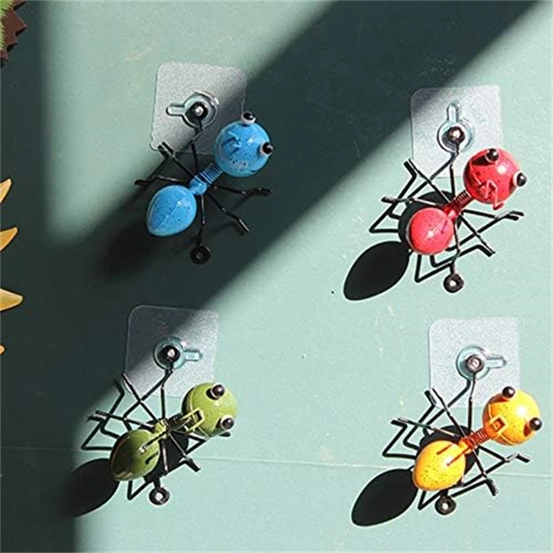 Metal Yard Art Garden Decorative Cute Ant Outdoor Wall Sculptures Fence Lawn Bedroom Living Room Hanging Wall 3D Sculpture Ants