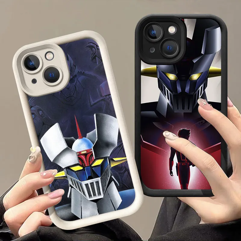 Anime Mazinger Z Soft Silicone Phone Case For Apple iPhone 12 13 Mini 11 14 15 16 Pro Max 7 8 Plus