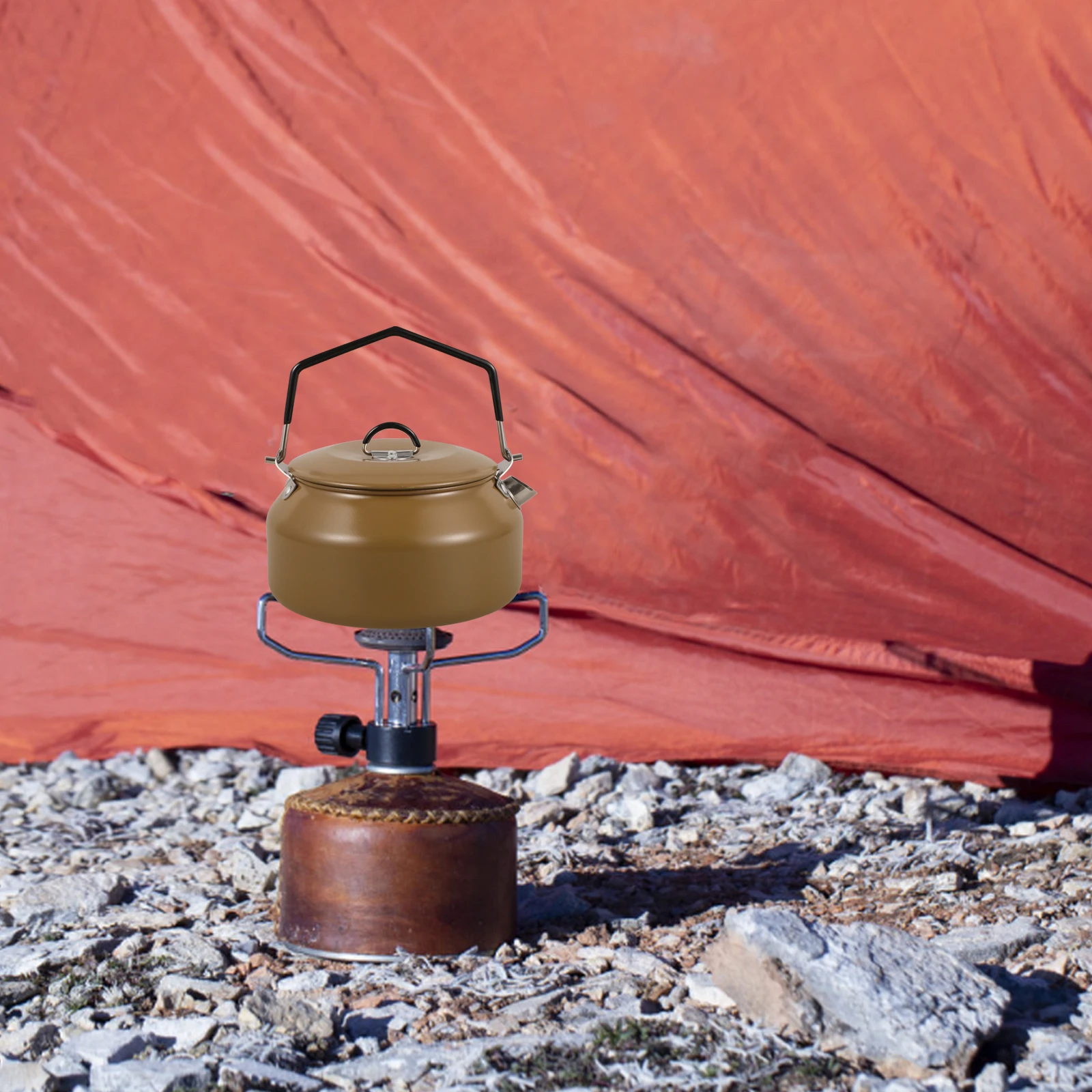 

Portable Camping Coffee Pot Stainless Steel Water Kettle Outdoor Gear Lightweight Stovetop Tea Kettle Durable Wear Resistant