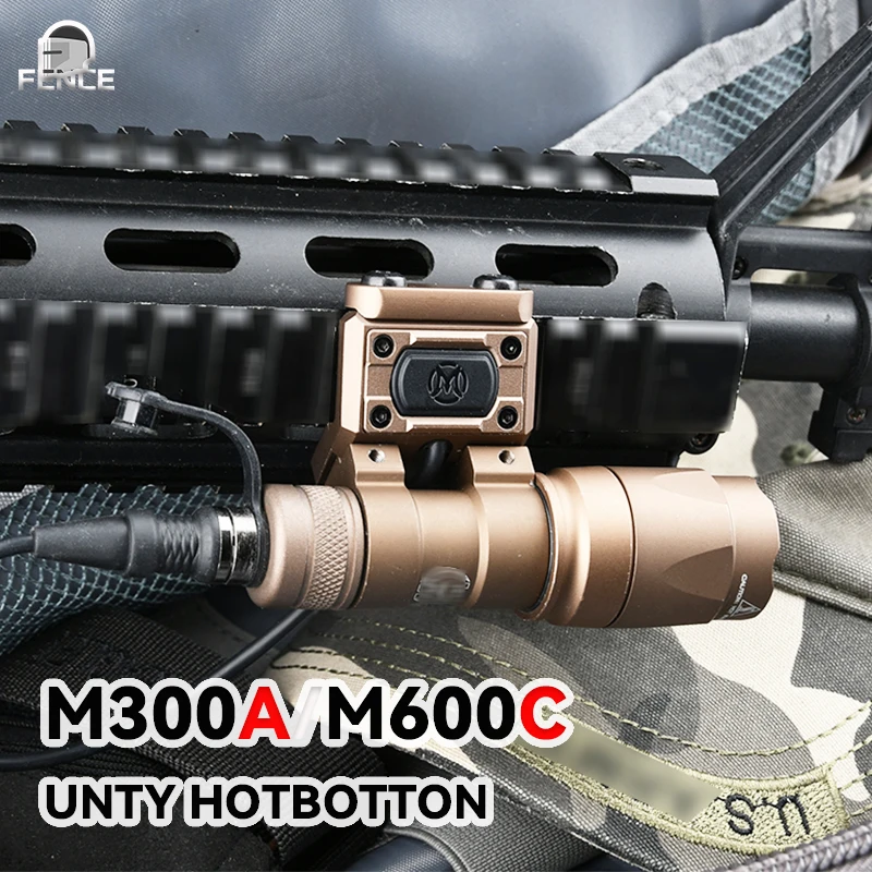 

Surefir M600C M300A Flashlight Metal High Lumens Unit Mount HotBotton Base Fit 20MM Rail Airsoft accessary