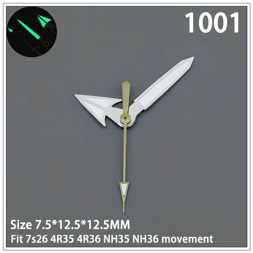 Gold And Silver Black Red Nh35 Hands Watch Hands