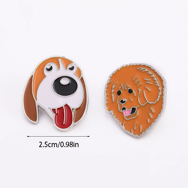 Cão Broche Cachorro De Estimação Corgi Bichon Poodle Samoieda Bulldog Husky Pug Schnauzer Lapela Pinos Emblema Animal Esmalte Pinos Roupas Jóias