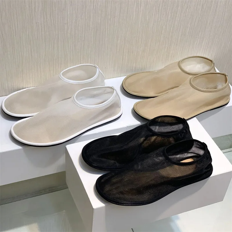 Mesh Breathable Design Women Ballet Flats Shoes Round Toe Hand-made Solid Color Women Shoes Casual Soft Comfy Chaussures Femme