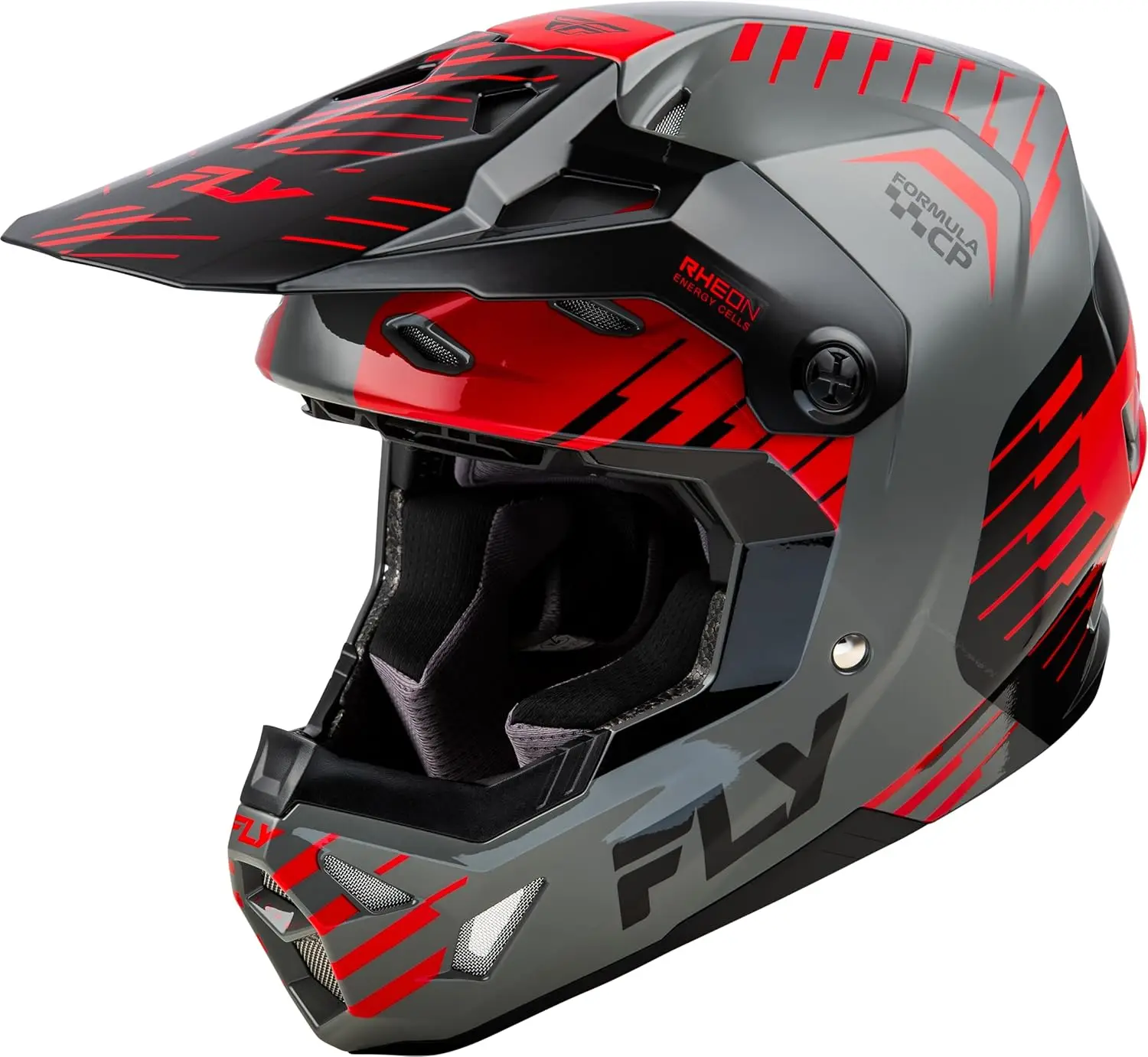 

Youth Formula CP Slice Helmet (Grey/Red/Black, Youth Large)