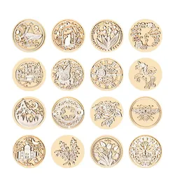 Star sky Lotus Rose Pattern Wax Seal Stamp Retro sealing wax stamp Replace head Flowers Leaf Decorate Gift