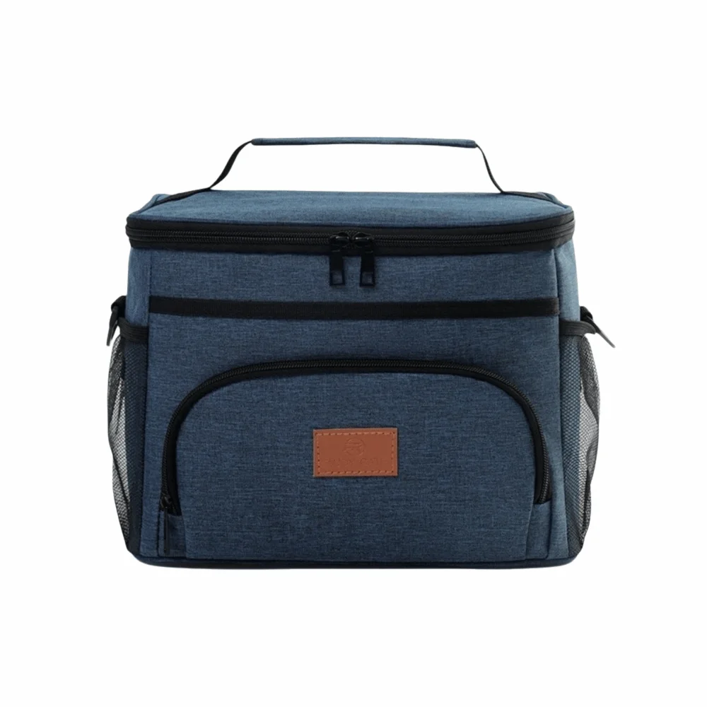 

Новая двухслойная изолированная термосумка, портативный водонепроницаемый ланч-бокс, многофункциональная сумка-холодильник большой емкости для обеда