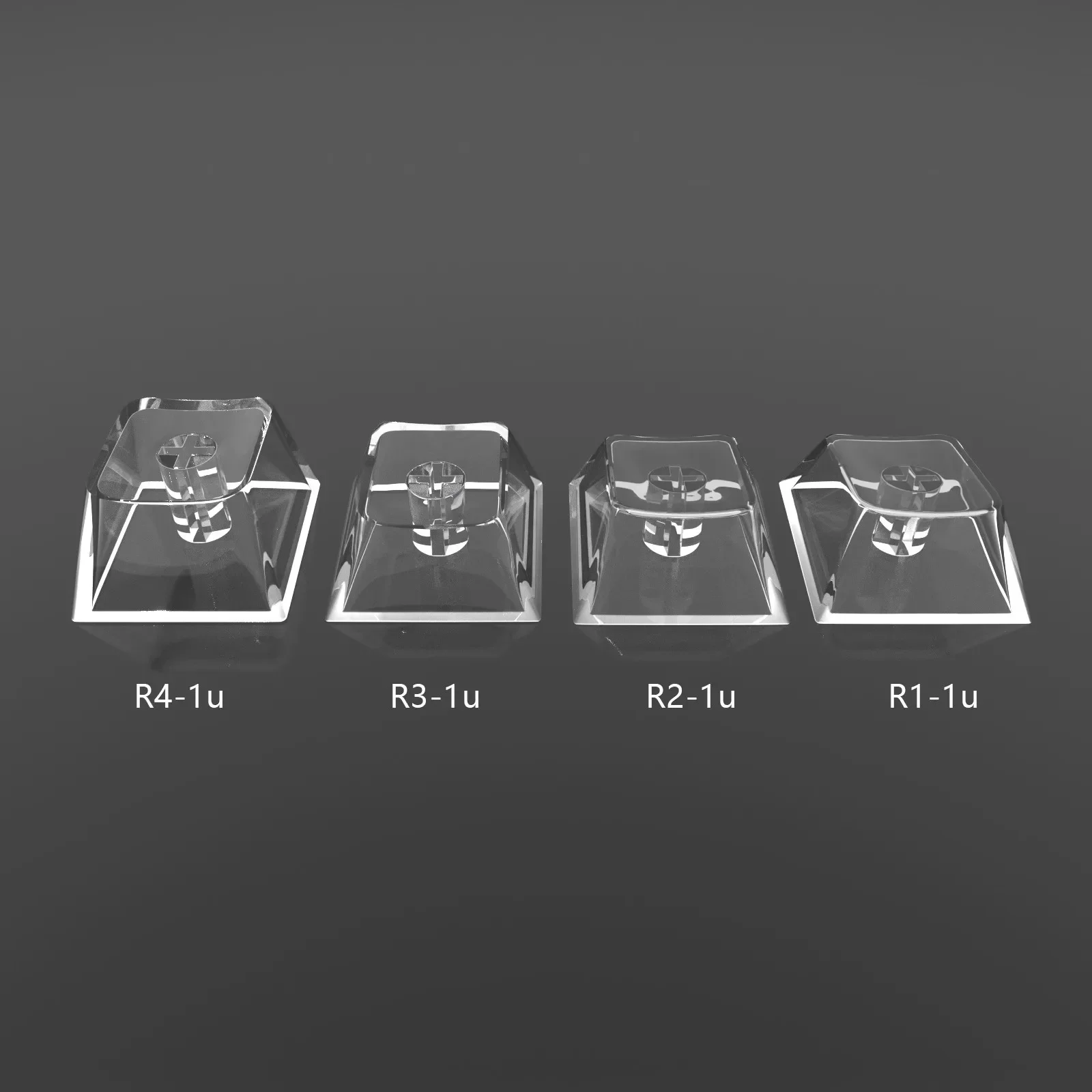 10pcs/pack PC Material Hight TRANSPARENT Keycaps Cherry Profile 1U 1.0X Blank Key Caps Customized DIY Non-printed Keycap