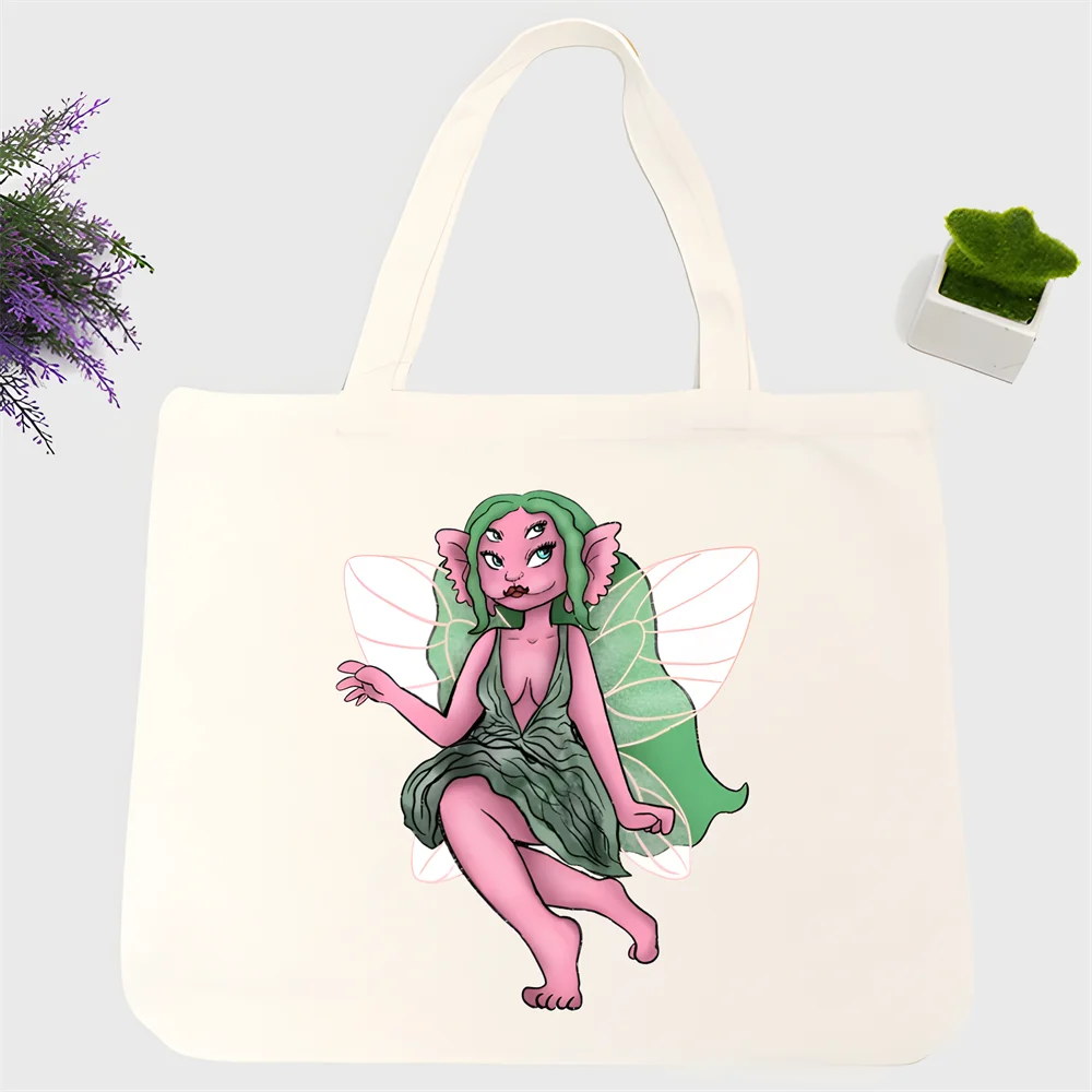 melanie martinez portal Shopping Bag Shopper Bags Tote Canvas Bag Harajuku Reusable Large Capacity Shoulder Bag Handbag