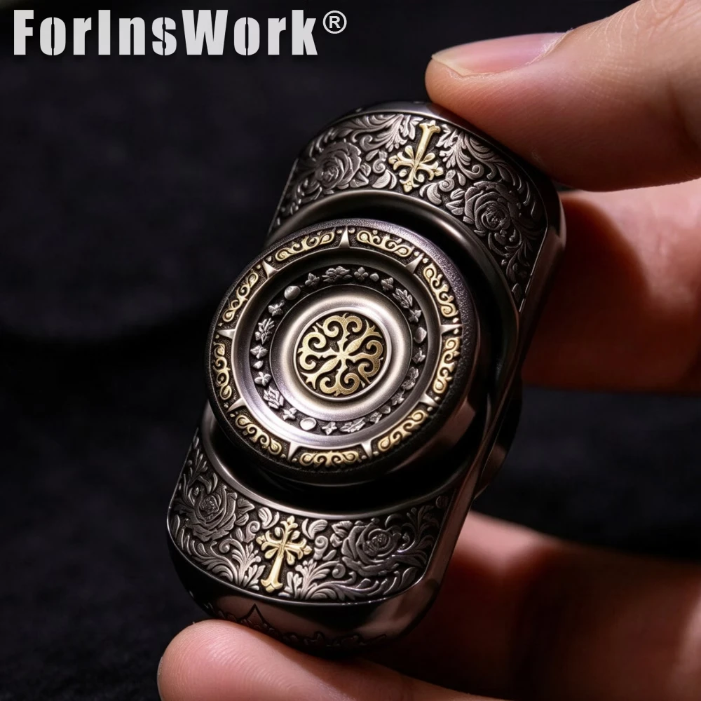 STABLE EDC & Spinmoon EDC Rose Knight Origin Fidget Spinner Fidget Toys For Adults Anxiety Toys Titanium Engraving