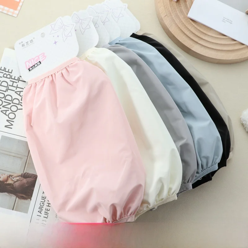 

Long Loose Sve Covers for Men And Women Student Children Waterproof Dir Proof Autumn Winter Korean Sle Simple PU Sv...