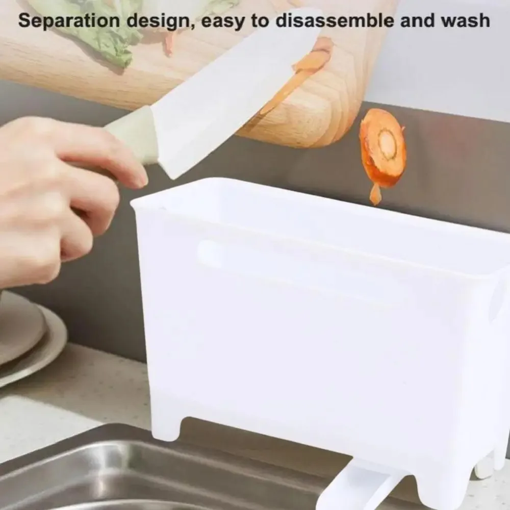 

Durable Multi-purpose Kitchen Waste Drain Bucket Strainer Dry Wet Separation Drain Trash Can Drainable Storage Bucket Household