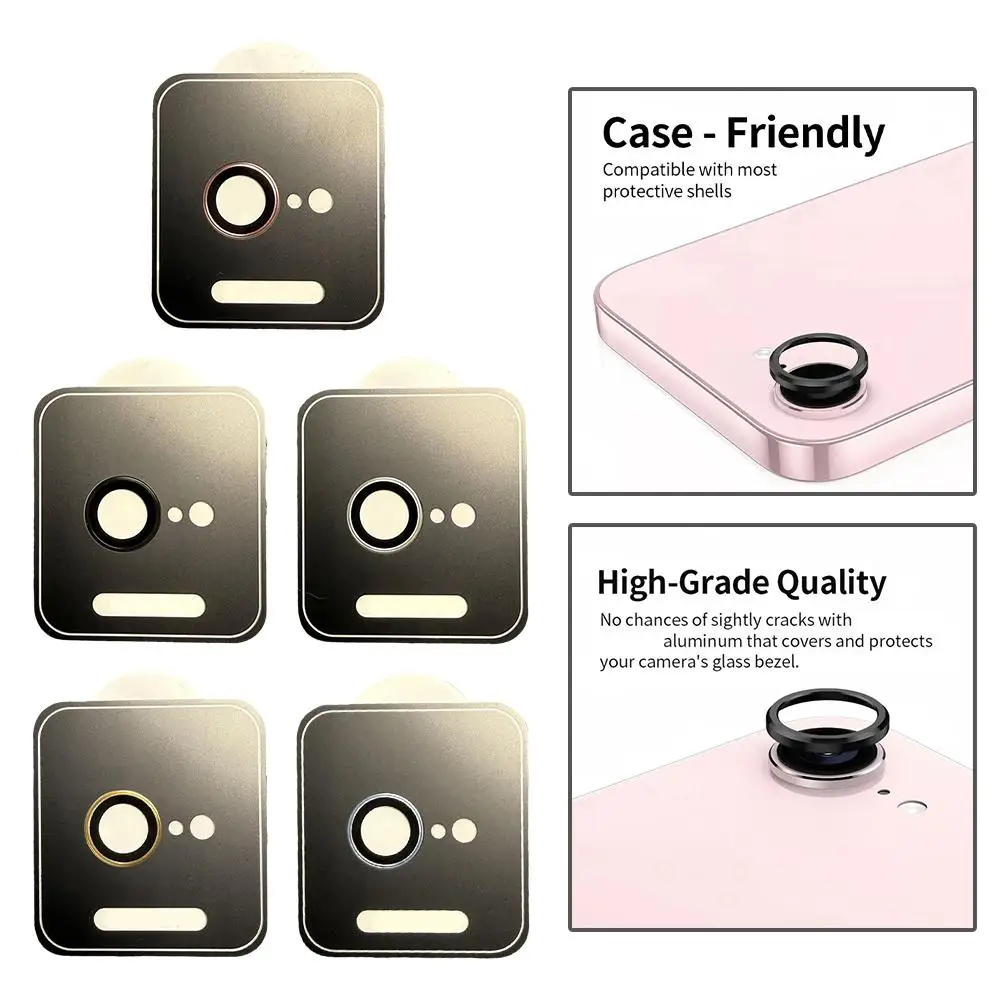 1PCS Metal Lens For iPhone 16e 2025 Full Coverage Lens Protector For iPhone 16E Camera Lens Cap E6G3