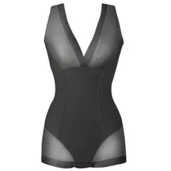 Women Tummy Control Shapewear Bodysuit Tops V Neck Corset Body Suit Mid Thigh Body Shaper