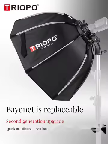 Triopo 55cm 65cm 90cm 120cm Speedlite Portable Octagon Umbrella Softbox + Honeycomb Grid Outdoor Flash Soft Box for Canon Godox
