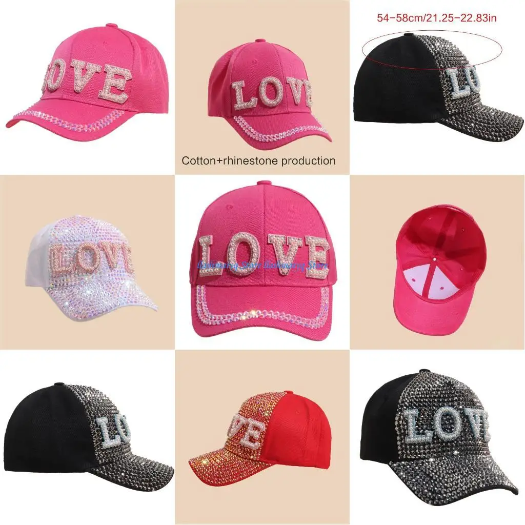 

573B Casual Sport Hat Sparkles Denims Sun Hat Beach Portable Hat Teen Stylish Hat