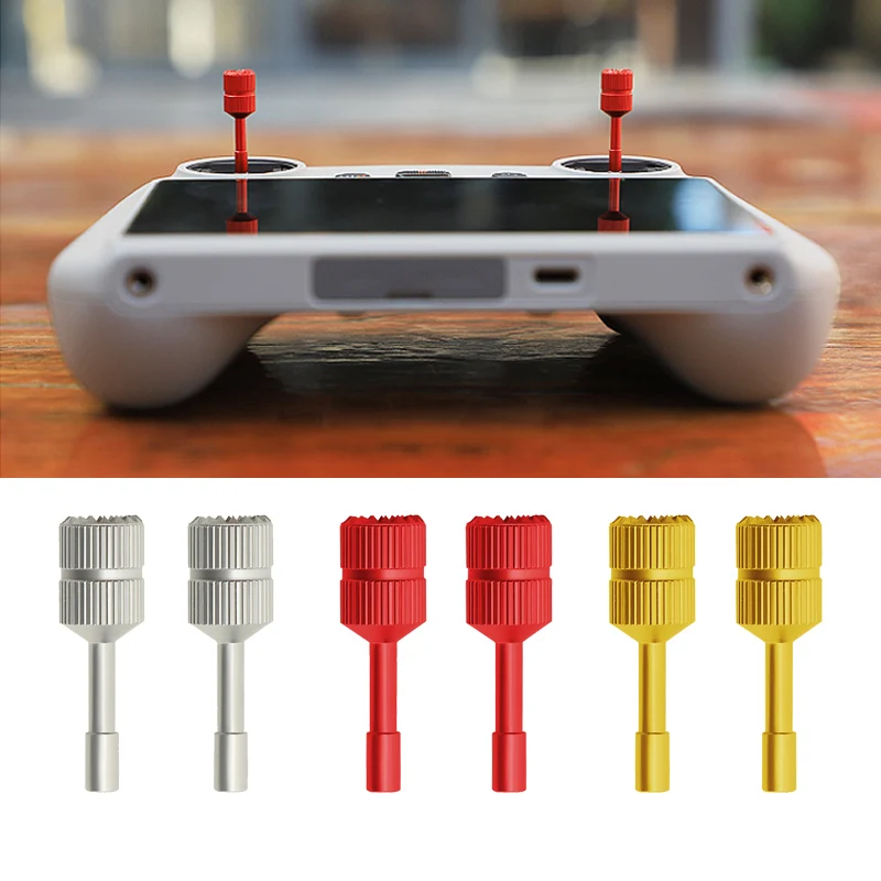 For DJI RC Mini 3 Pro Extended Lengthen Control Sticks Aluminum Alloy Thumb Rocker Joysticks for DJI RC Mini 3 Pro Controller