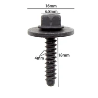 10x 4mm tornillo pernos hexagonales rosca coche cuerpo guardabarros tornillo remache junta remache