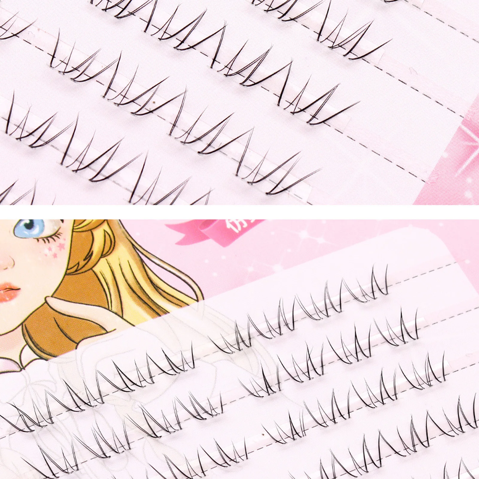 Sztuczne rzęsy DIY Przedłużanie rzęs Dolne rzęsy Styl koreański Puszyste pojedyncze kępki rzęs Profesjonalny makijaż salonowy