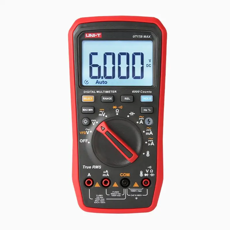 UNI-T UT17B Max VFD Digital Multimeter True RMS 1000V AC DC Voltage Tester Resistance Capacitance Frequency Duty Cycle Tester