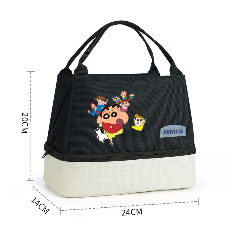 Crayon Shin-chan Lunch Bag man woman Insulation Bento Pack anime Cartoon Thermal Food Bags Student Bento Handbag Meal Pack new view 2