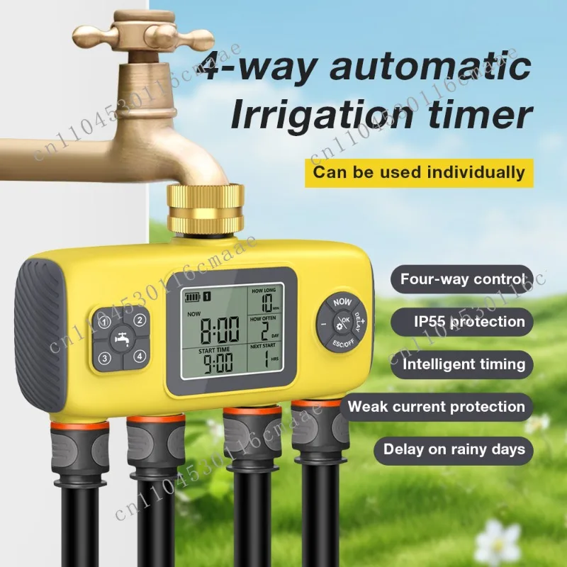 Wholesale New Design Digital Water Timer Garden 4 Outlets Intelligent Timed Irrigation Automatic Watering Controller
