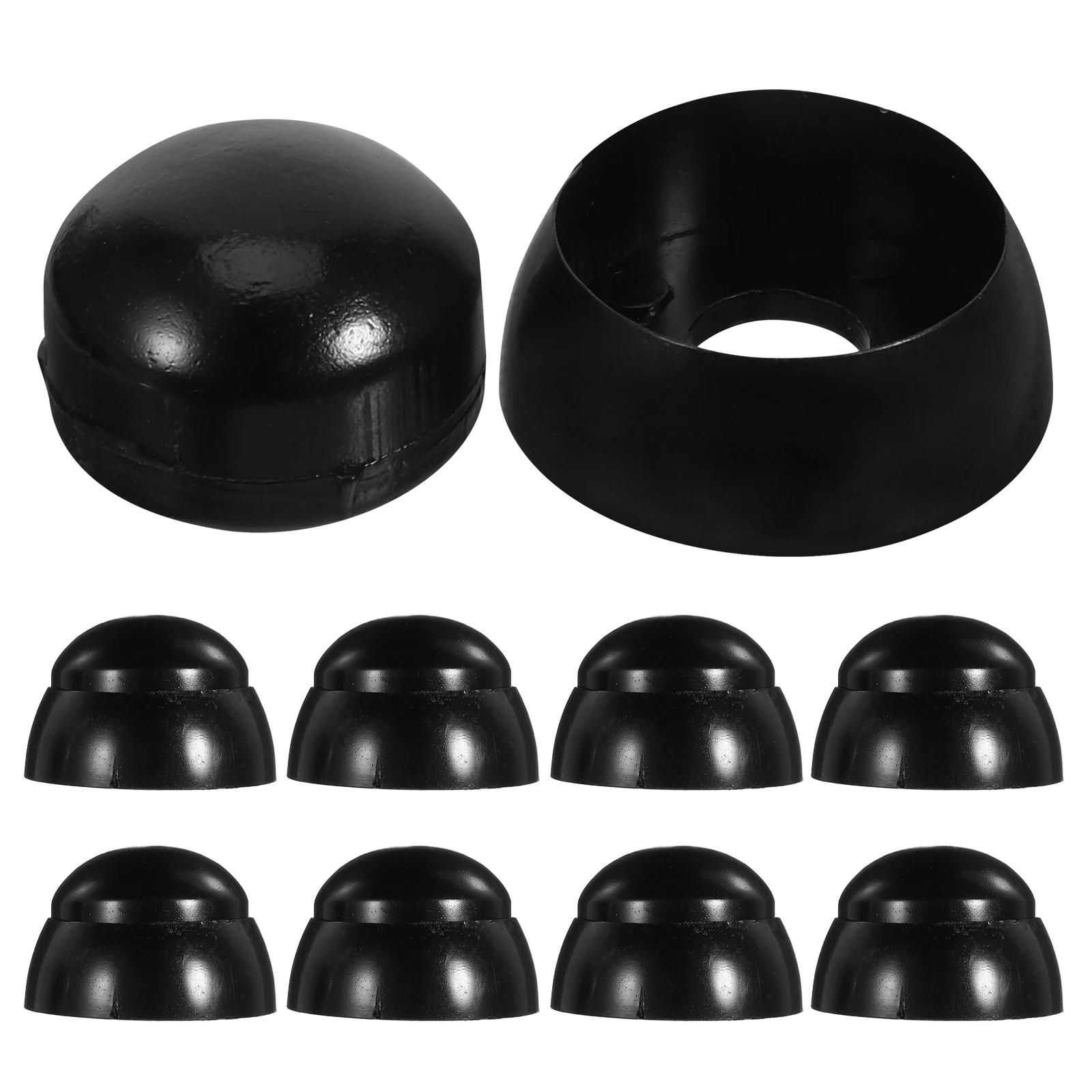 

10 Pcs 's Playground Protective Cover Nut Protection Covers Caps and Bolt Screw Black