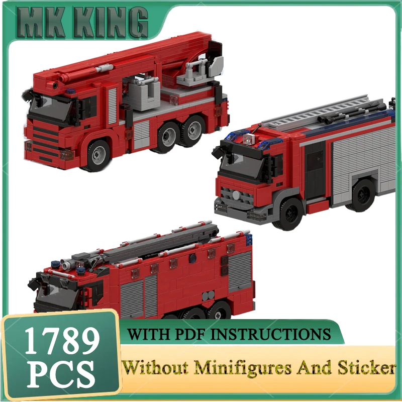 

Fire fighting Vehicle Model Moc Building Bricks Urban Fire Engineering Vehicle Technology Blocks Assembly Gift Construstion Toys