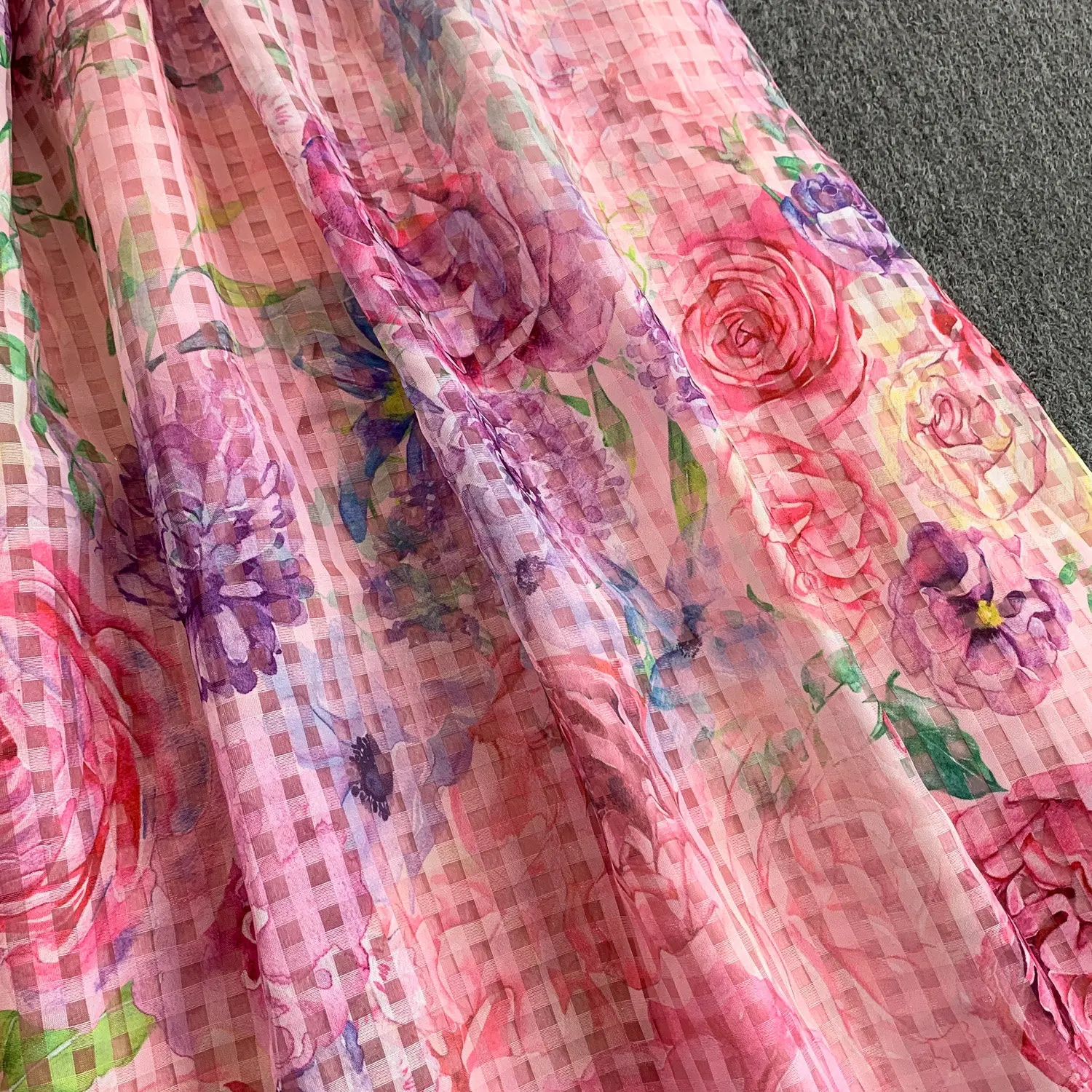 Designer Summer Autumn Holiday Print Floral Maxi Dress Shirt Women Party Long Evening Dresses Holiday Single Breasted Sleeve