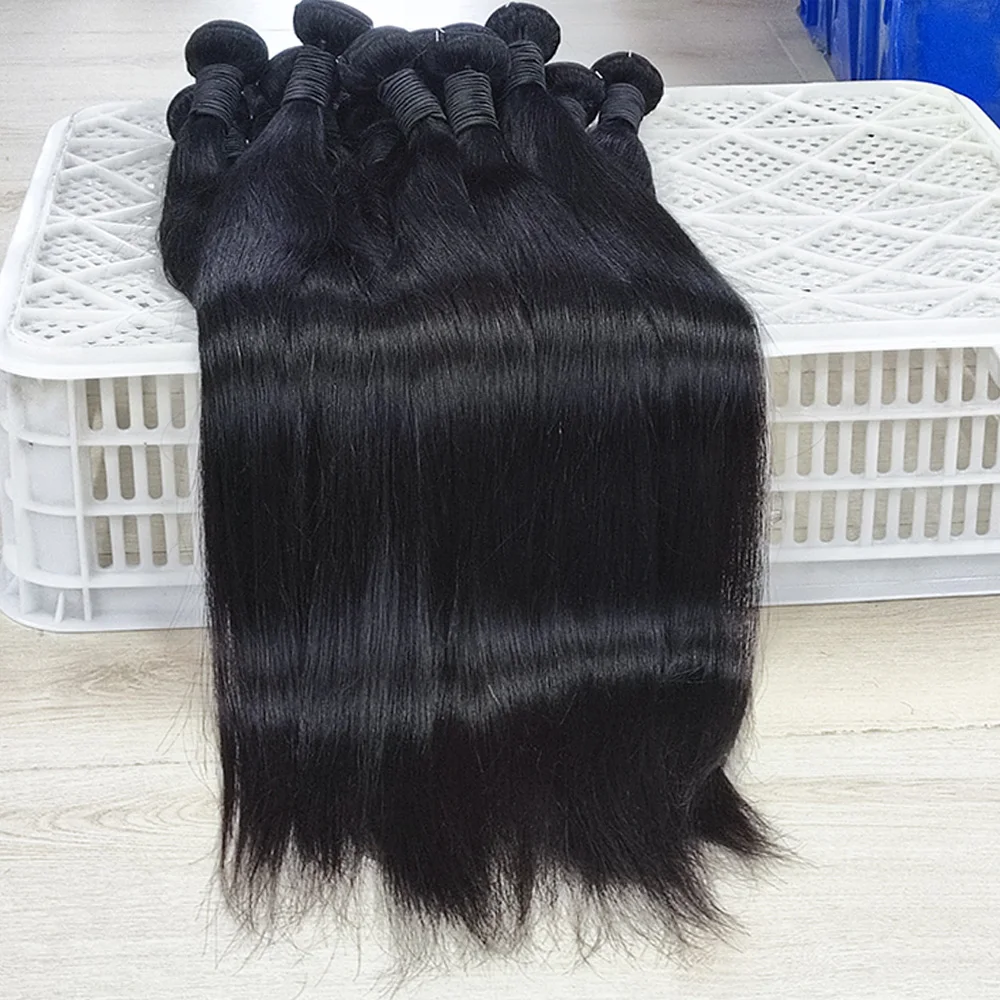 100% Human Hair Bundles And Weaves 22 24 26 Inch Straight Bundles Human Hair Extensions 3 PCS /Pack Brazilian Hair Bundles Deals 30 40 Inch Raw Hair Bundles Fast Shipping Hair Bundles Factory Wholesale Price