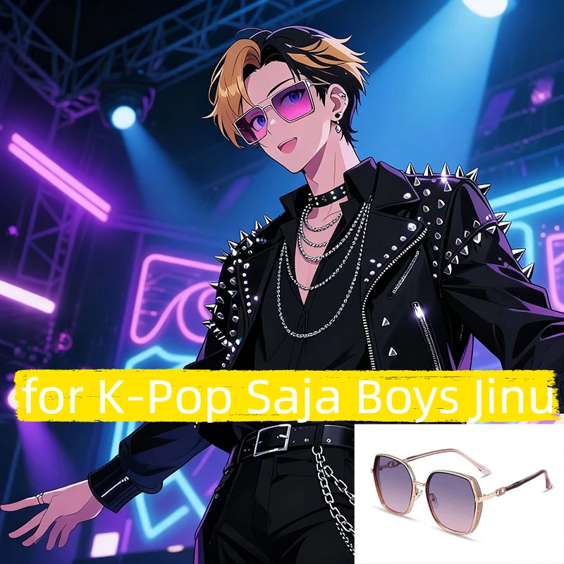 K-Pop Saja Boys Jinu Demon Hunters Cosplay Gradient Sunglasses for Men Women Group Idol Role-play Halloween Costume Accessories