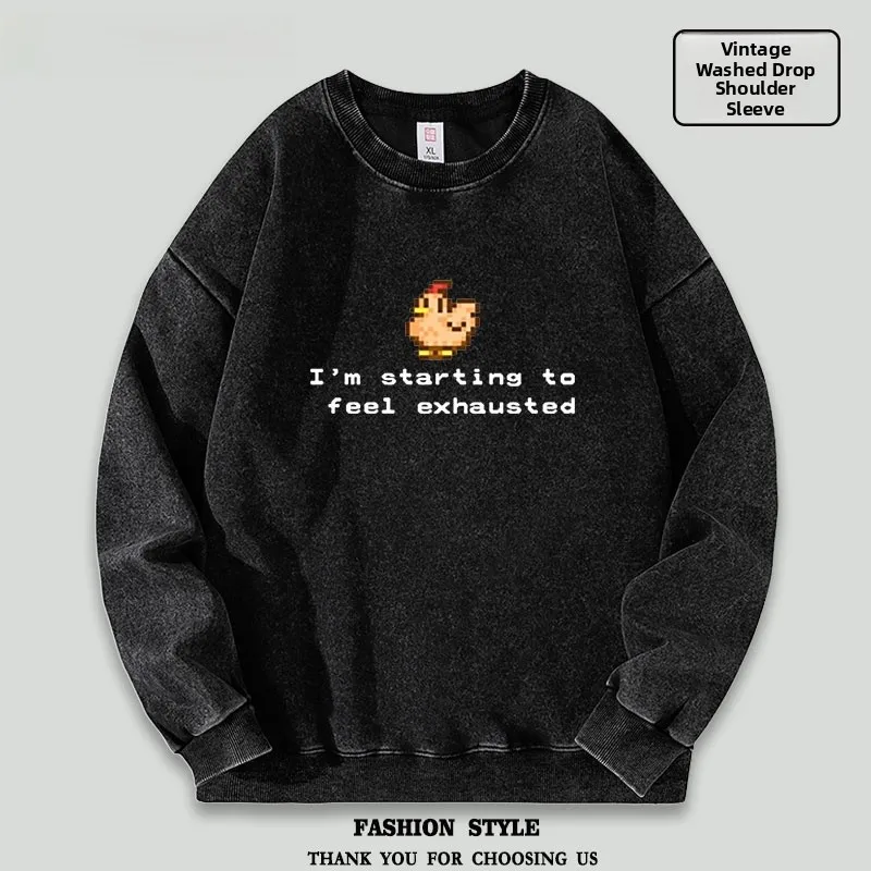 

Тонкий свитшот унисекс с принтом звезд, повседневный, в стиле ретро, с длинным рукавом, круглым вырезом, топ