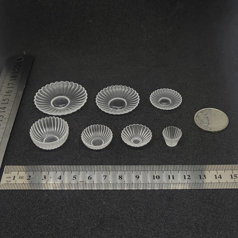 Miniatures Dish Bowl Model Mold Dollhouse Silicone Tableware Mold Mini dish/bowl mold Dolls House Kitchen Toys Accessories